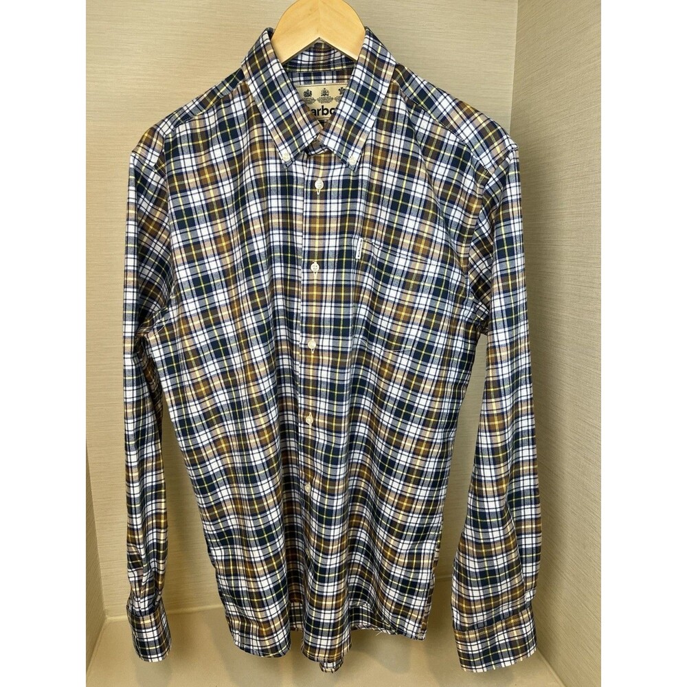 Barbour Men’s TAILORED FIT Flannel Button Up SIZE USA M